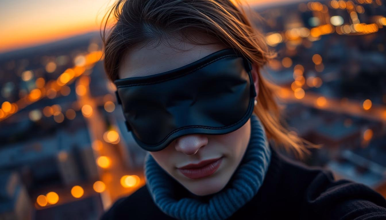 silk eye mask black in editorial style