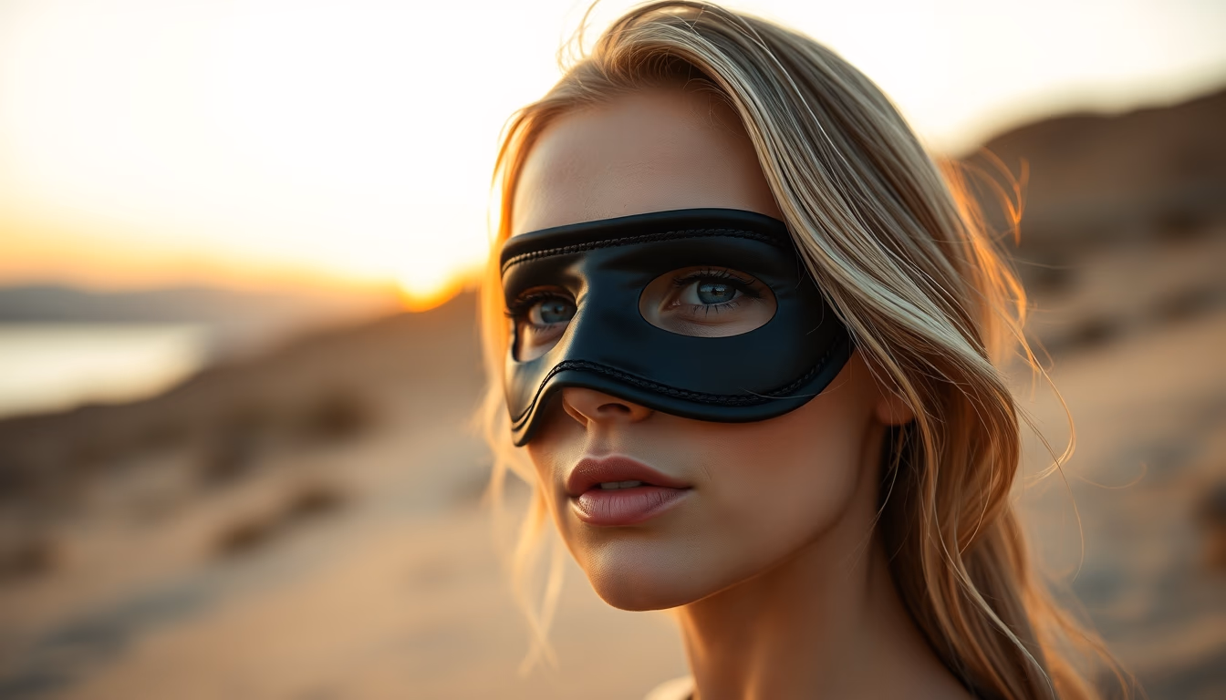 silk eye mask black in editorial style