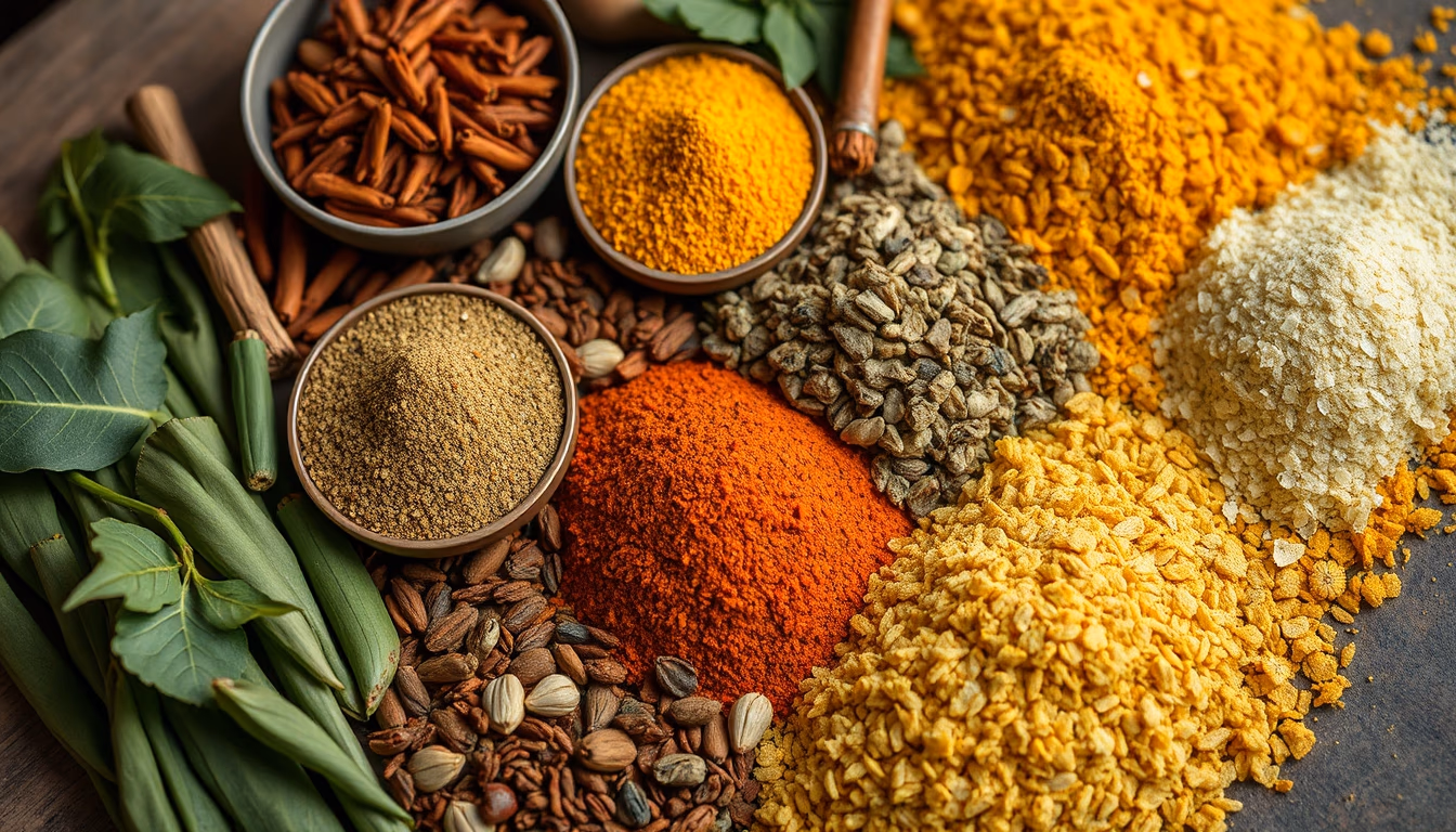 silk road spices arrayed in editorial style