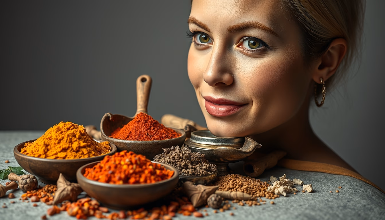 silk road spices arrayed in editorial style