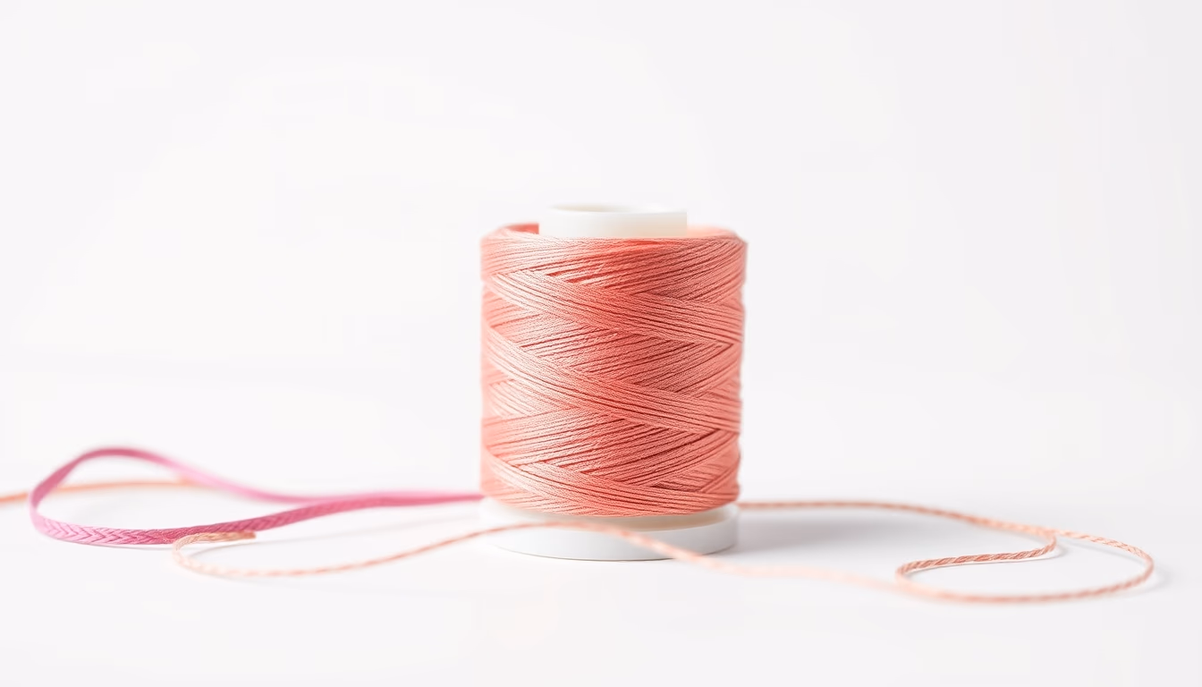 silk thread spool in editorial style