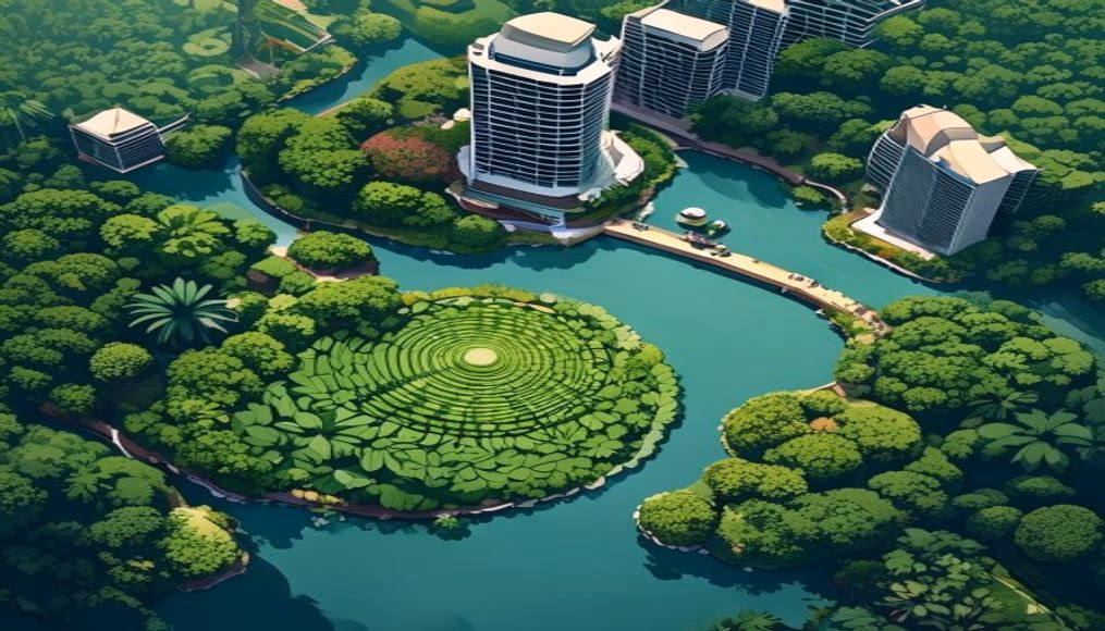singapore gardens bay in editorial style
