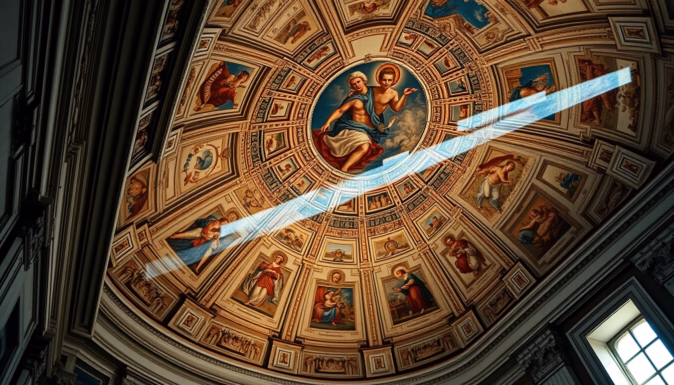 sistine chapel ceiling in editorial style