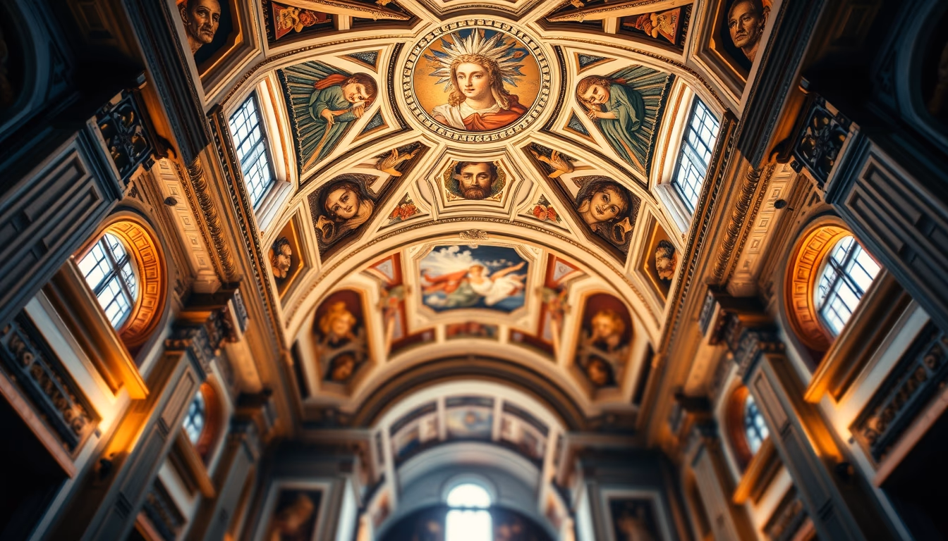 sistine chapel ceiling in editorial style