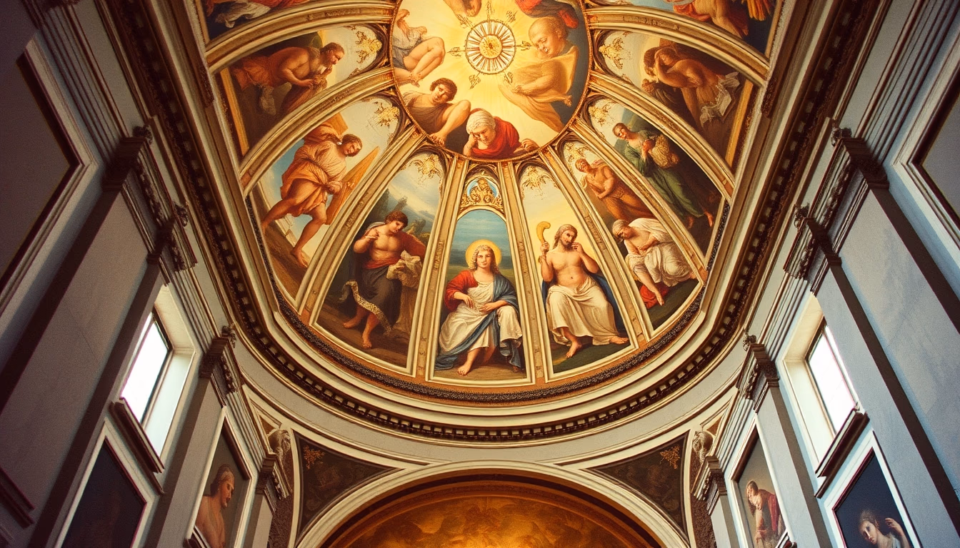 sistine chapel detail in editorial style