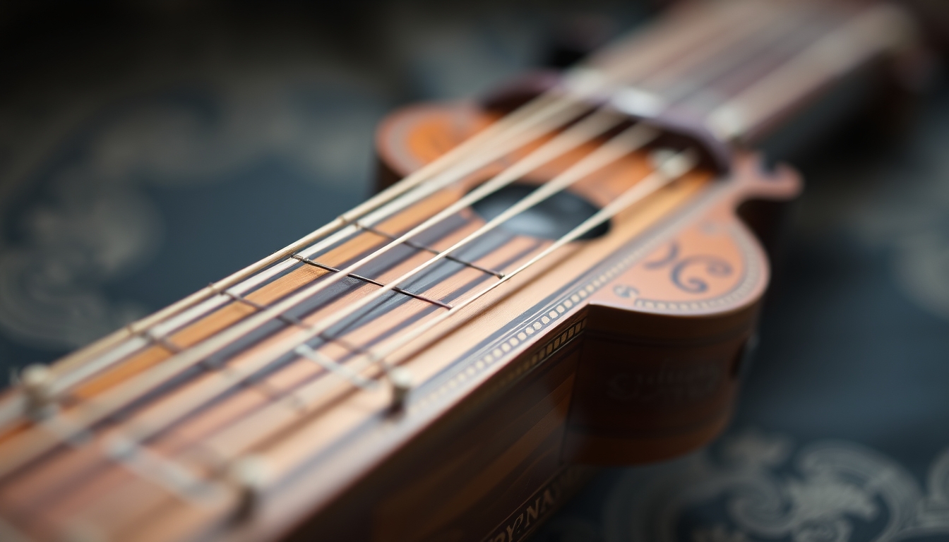 sitar indian carved in editorial style