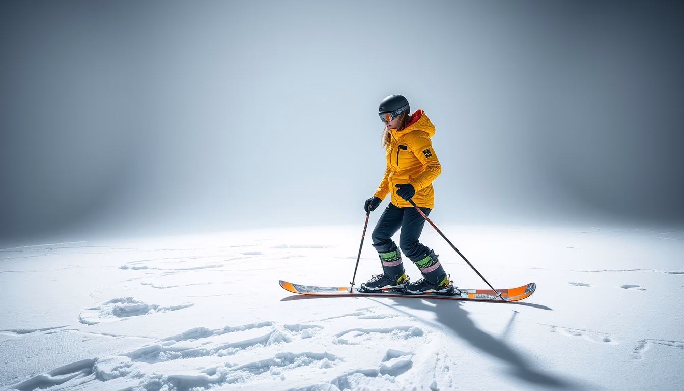 ski boots boots snow in editorial style