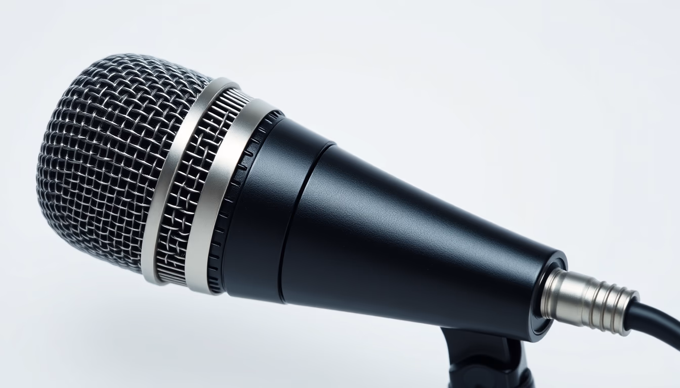 sm58 microphone classic in editorial style