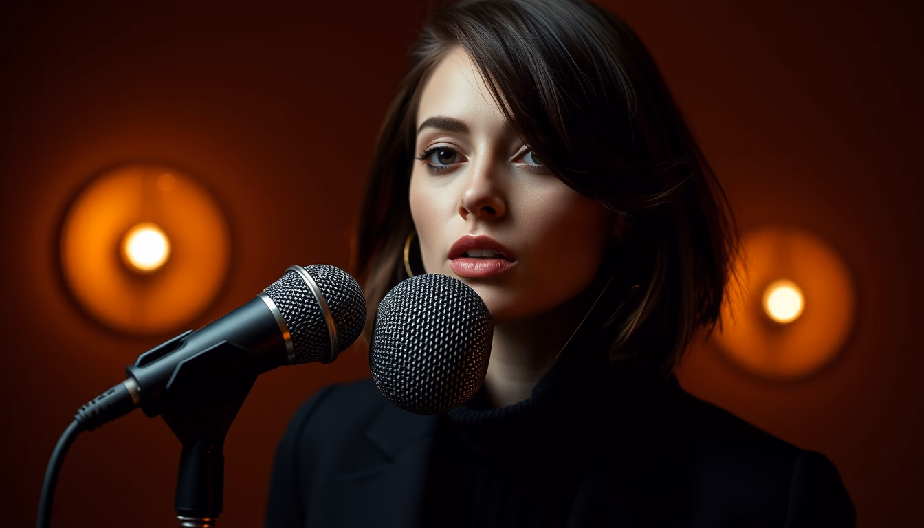 Sm58 microphone classic em estilo editorial