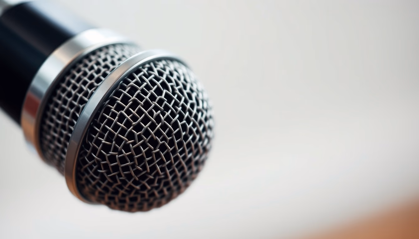 sm58 microphone classic in editorial style