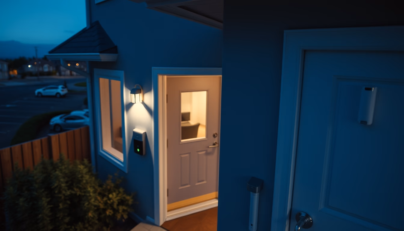 smart doorbell modern in editorial style