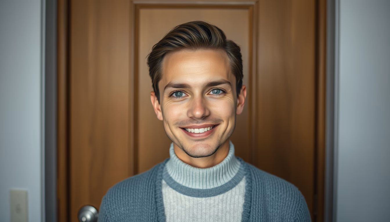 smart doorbell modern in editorial style