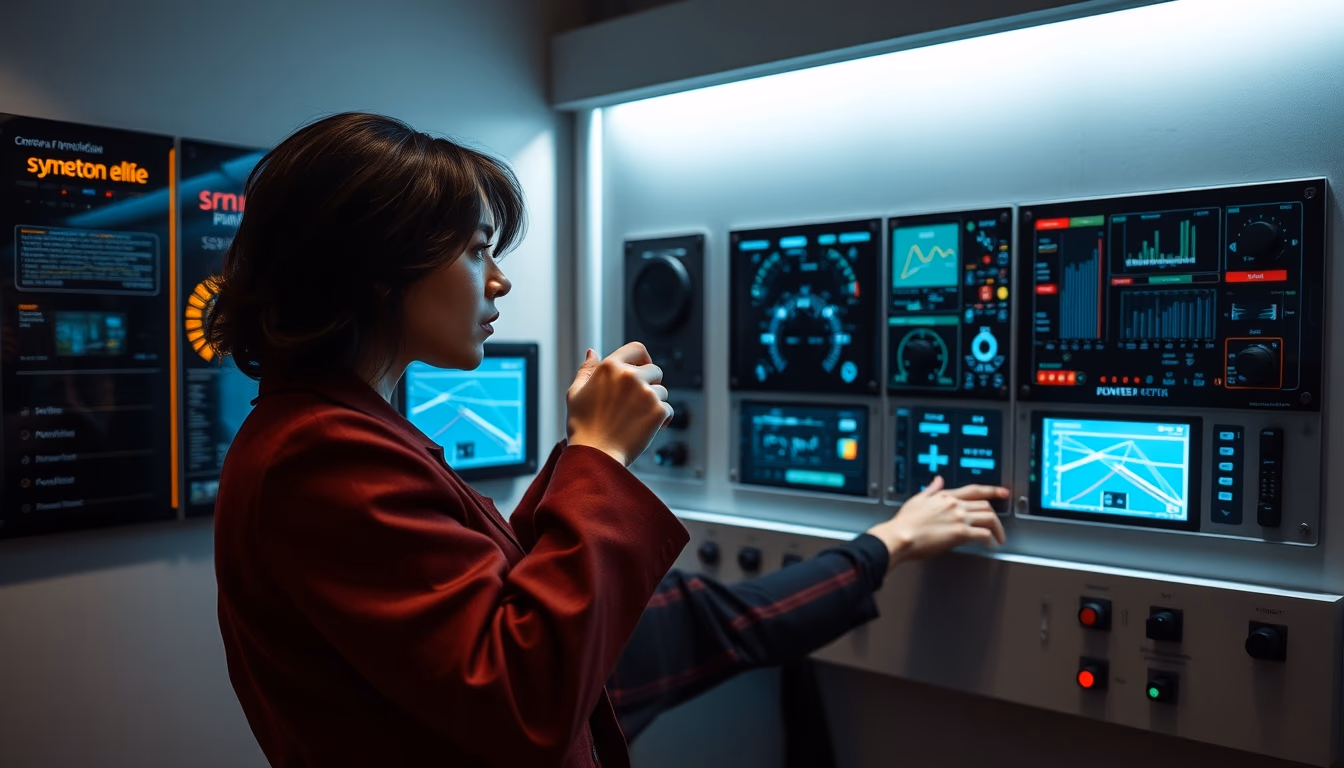 smart home control panel in editorial style