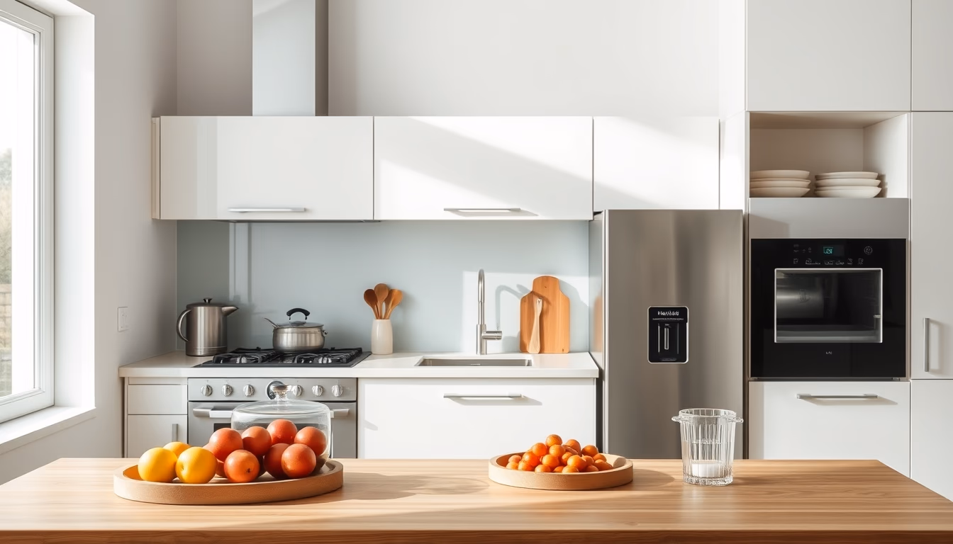 Smart kitchen appliances em estilo editorial