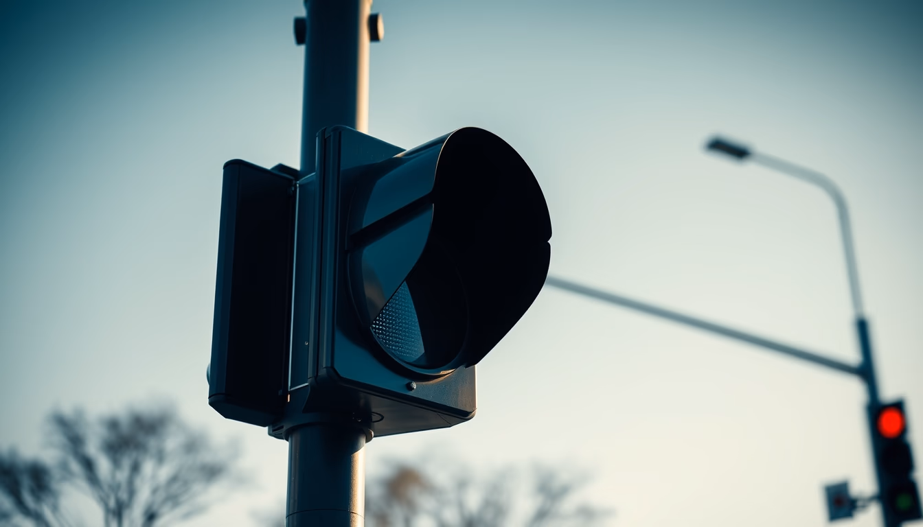 smart traffic signal in editorial style