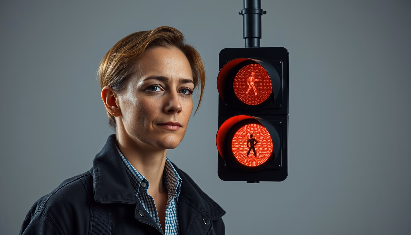 smart traffic signal in editorial style