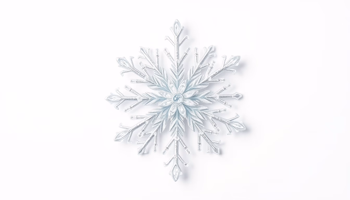 snowflake macro symmetric in editorial style
