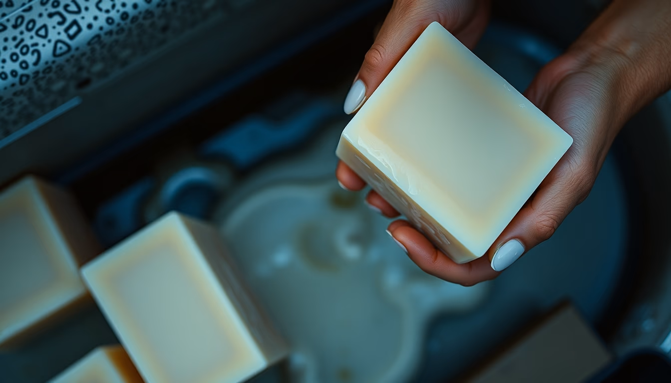 soap making organic in editorial style