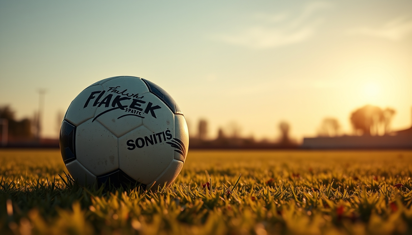 soccer ball on grass field in editorial style