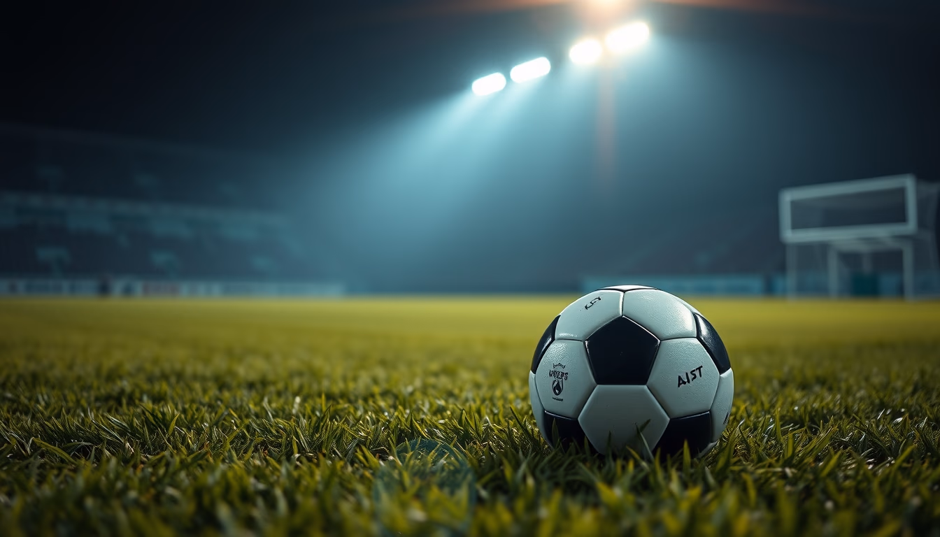 soccer ball on grass field in editorial style