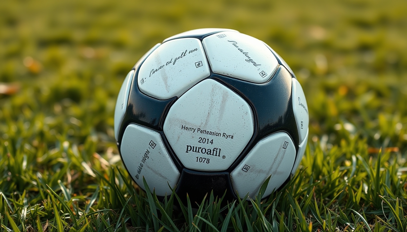 soccer ball on grass field in editorial style