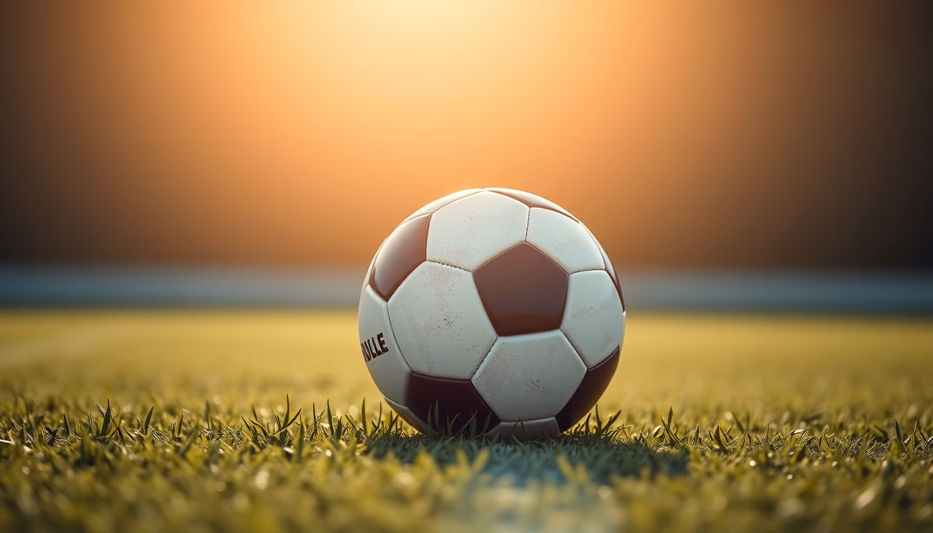 soccer ball on grass field in editorial style