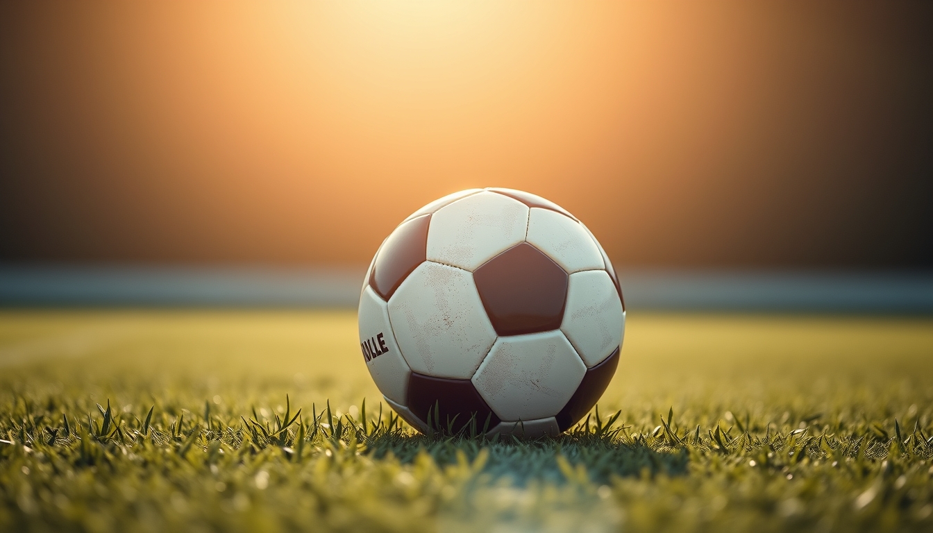 soccer ball on grass field in editorial style