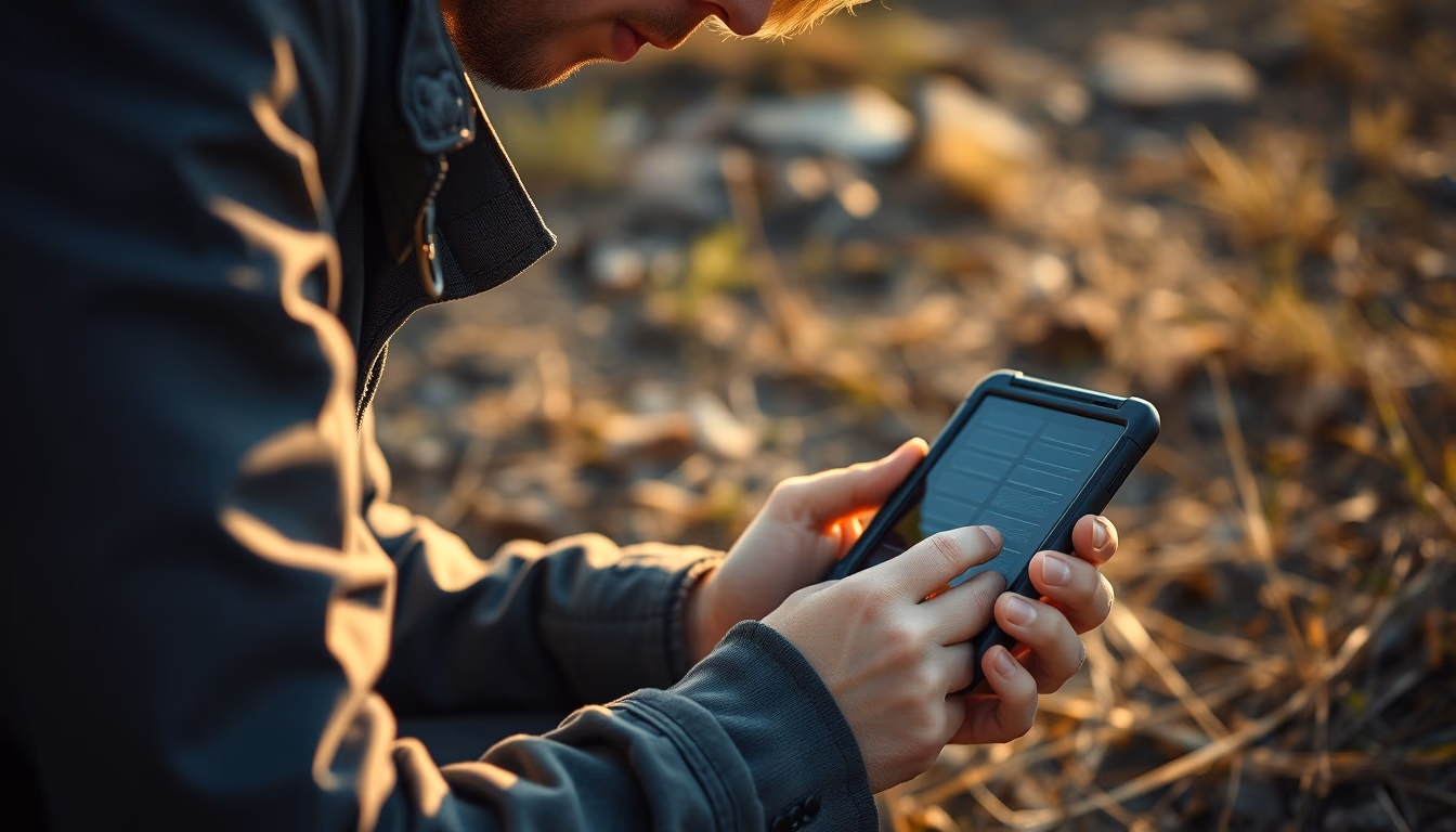 solar charger portable in editorial style