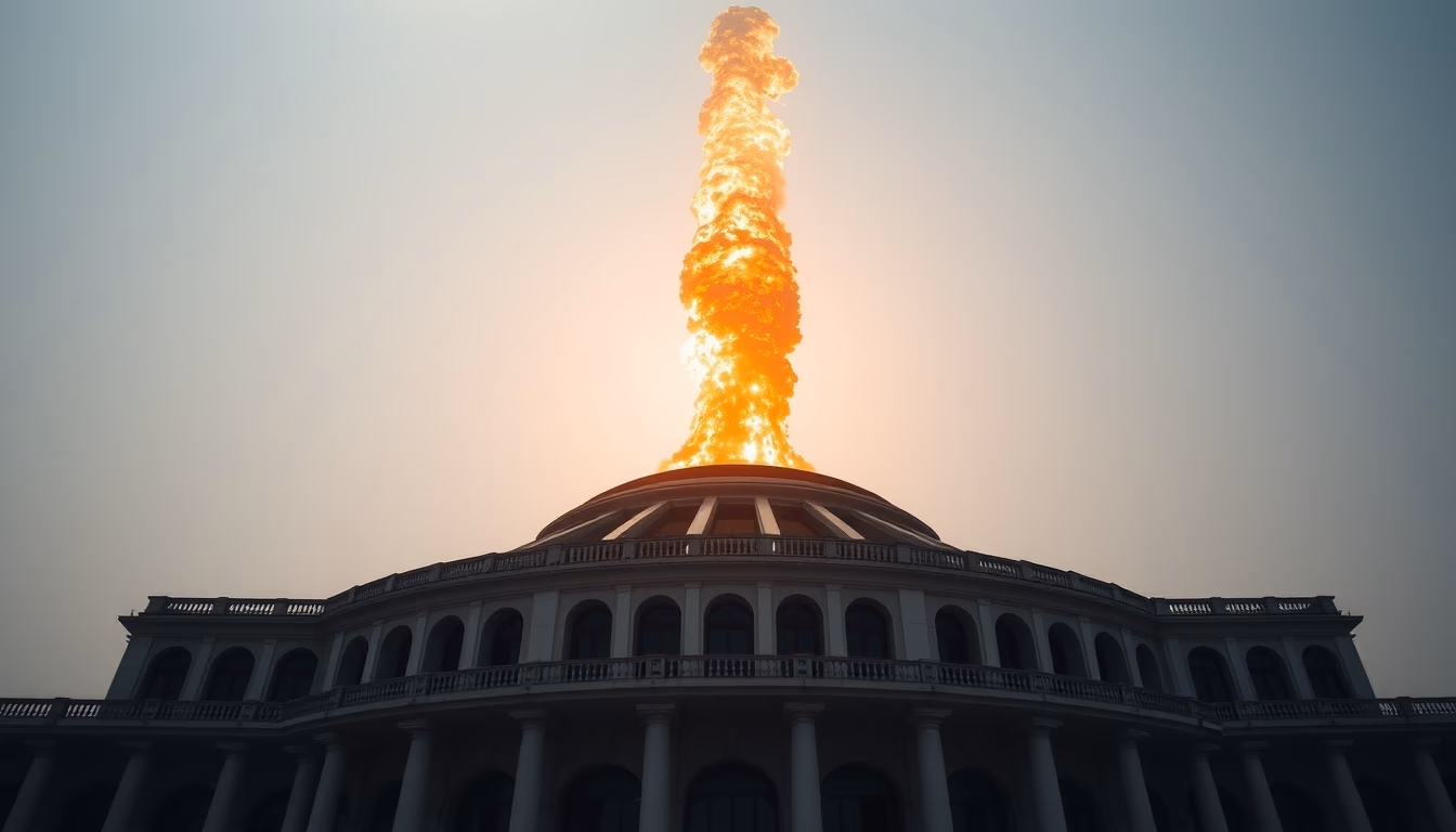 solar prominence eruption in editorial style