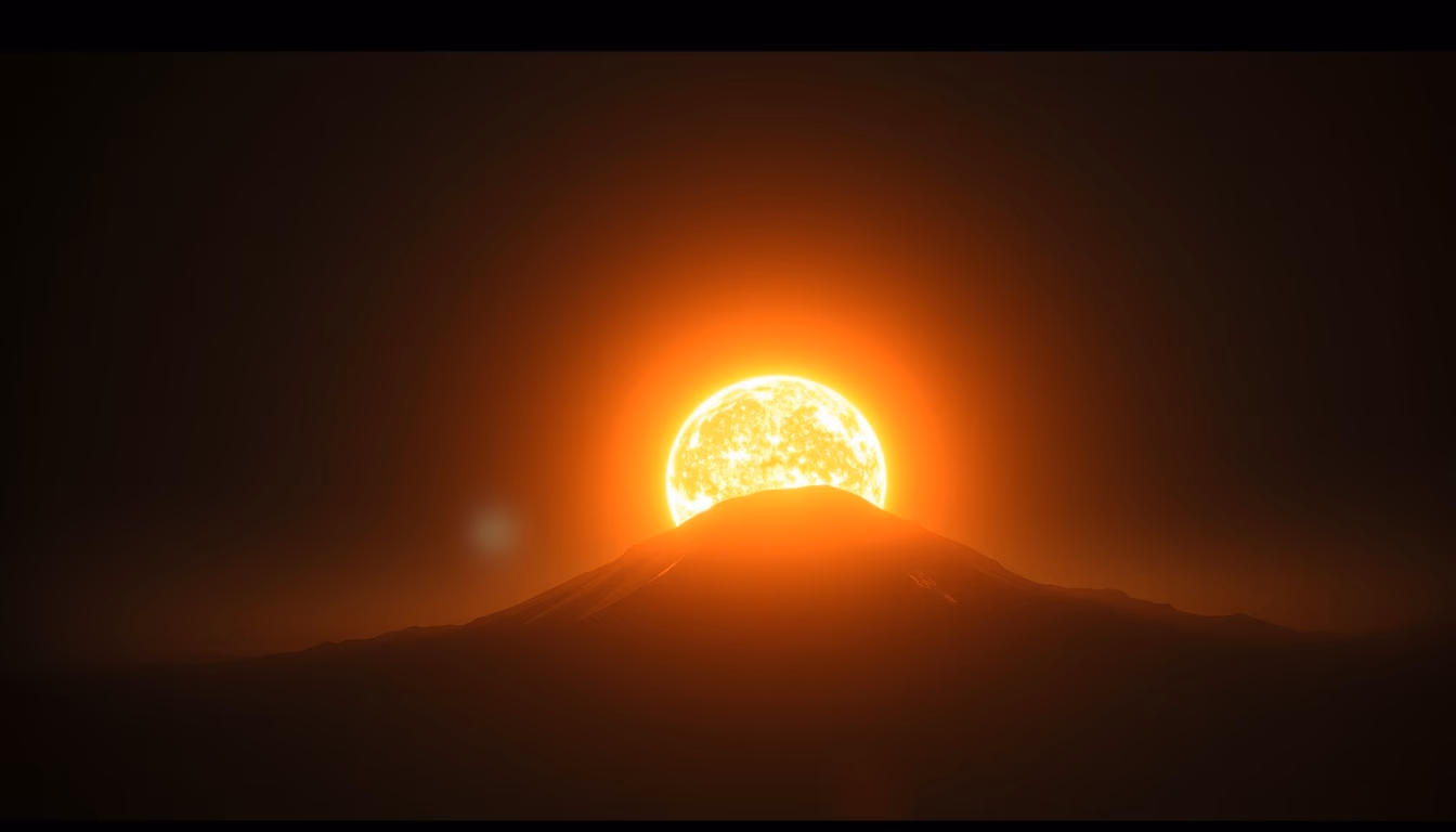 solar prominence eruption in editorial style