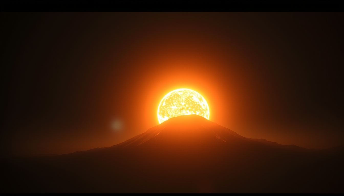 solar prominence eruption in editorial style