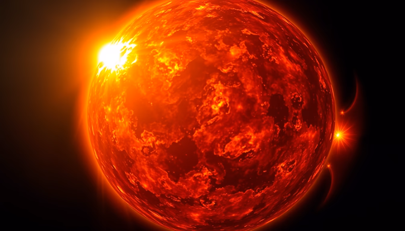 solar prominence eruption in editorial style