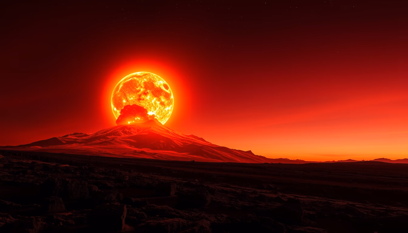 solar prominence eruption in editorial style