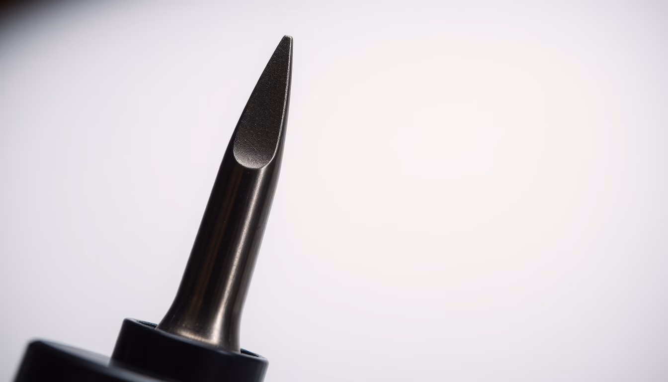 soldering iron tip in editorial style