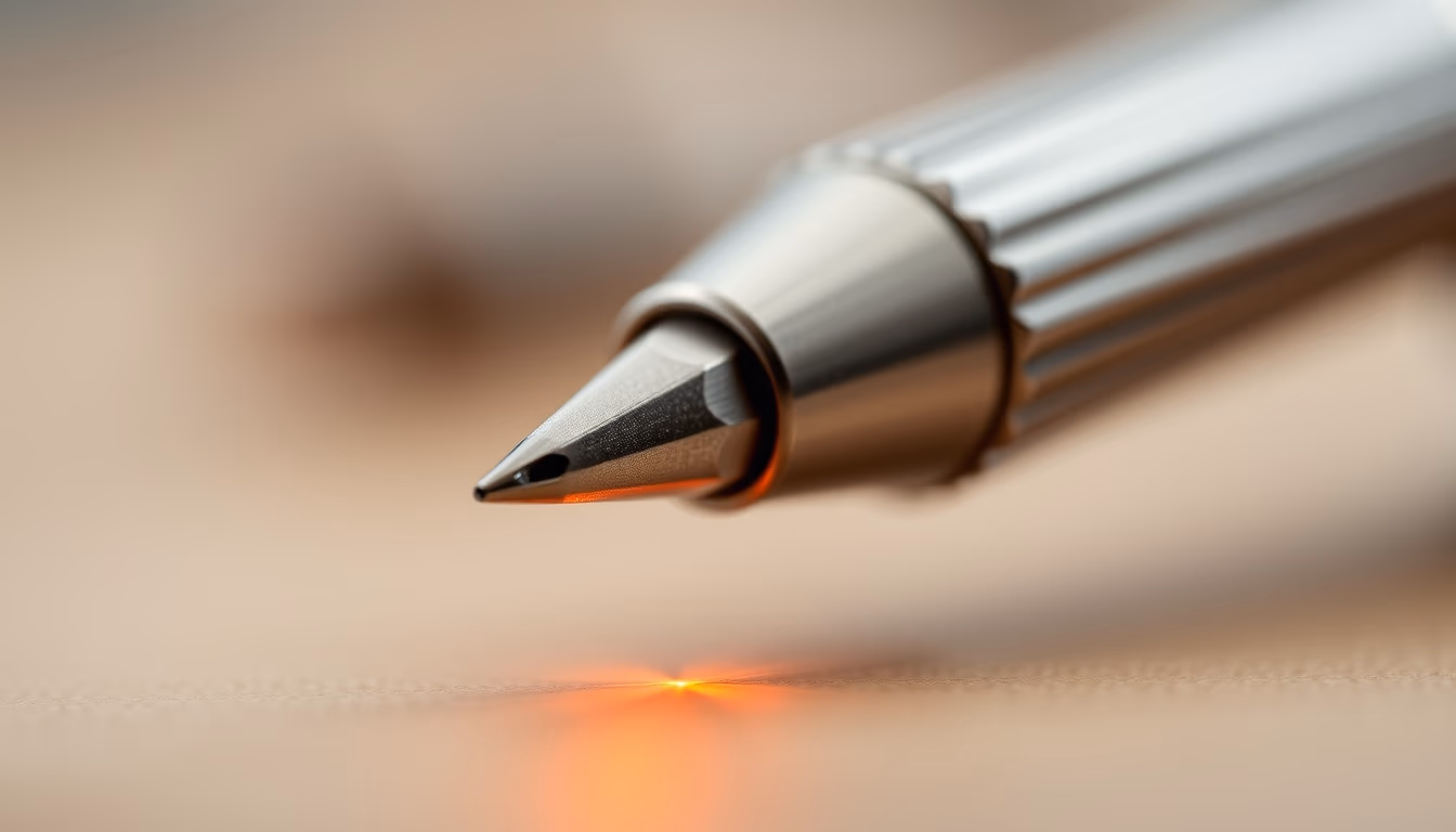 soldering iron tip in editorial style