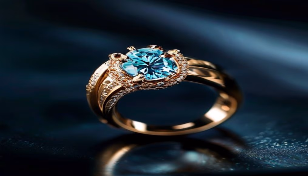 soleste ring tiffany halo in luxury editorial photography