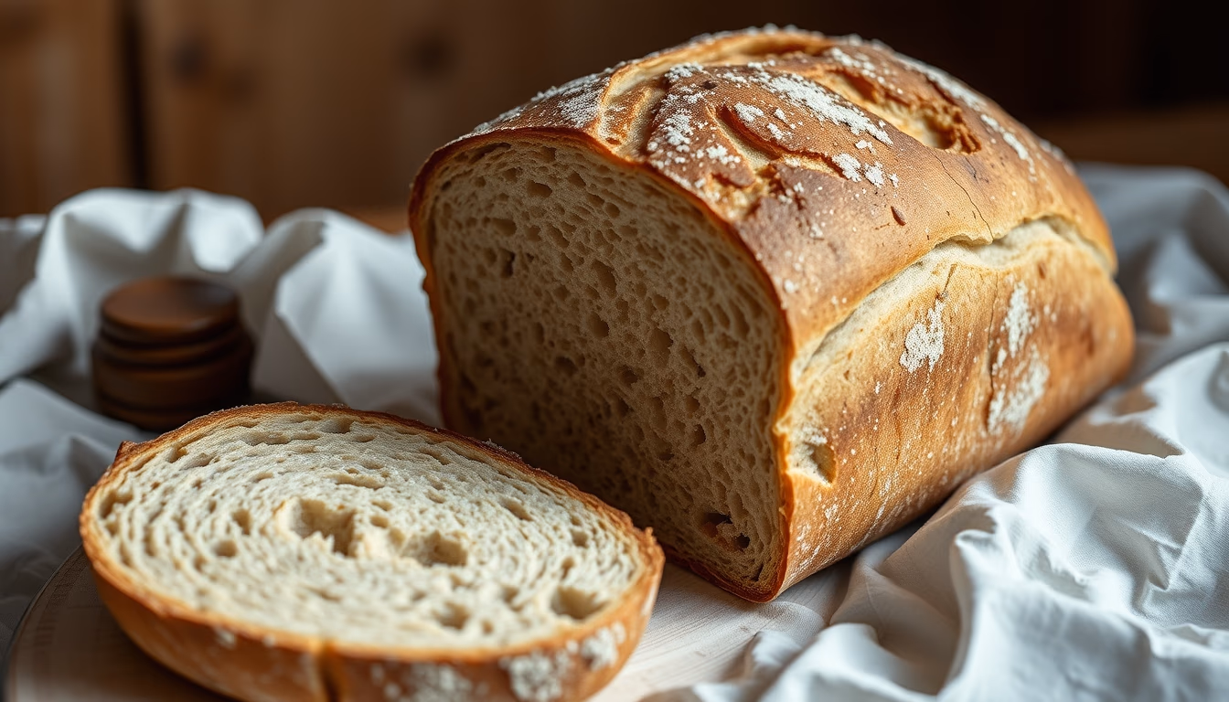 sourdough bread fresh in editorial style