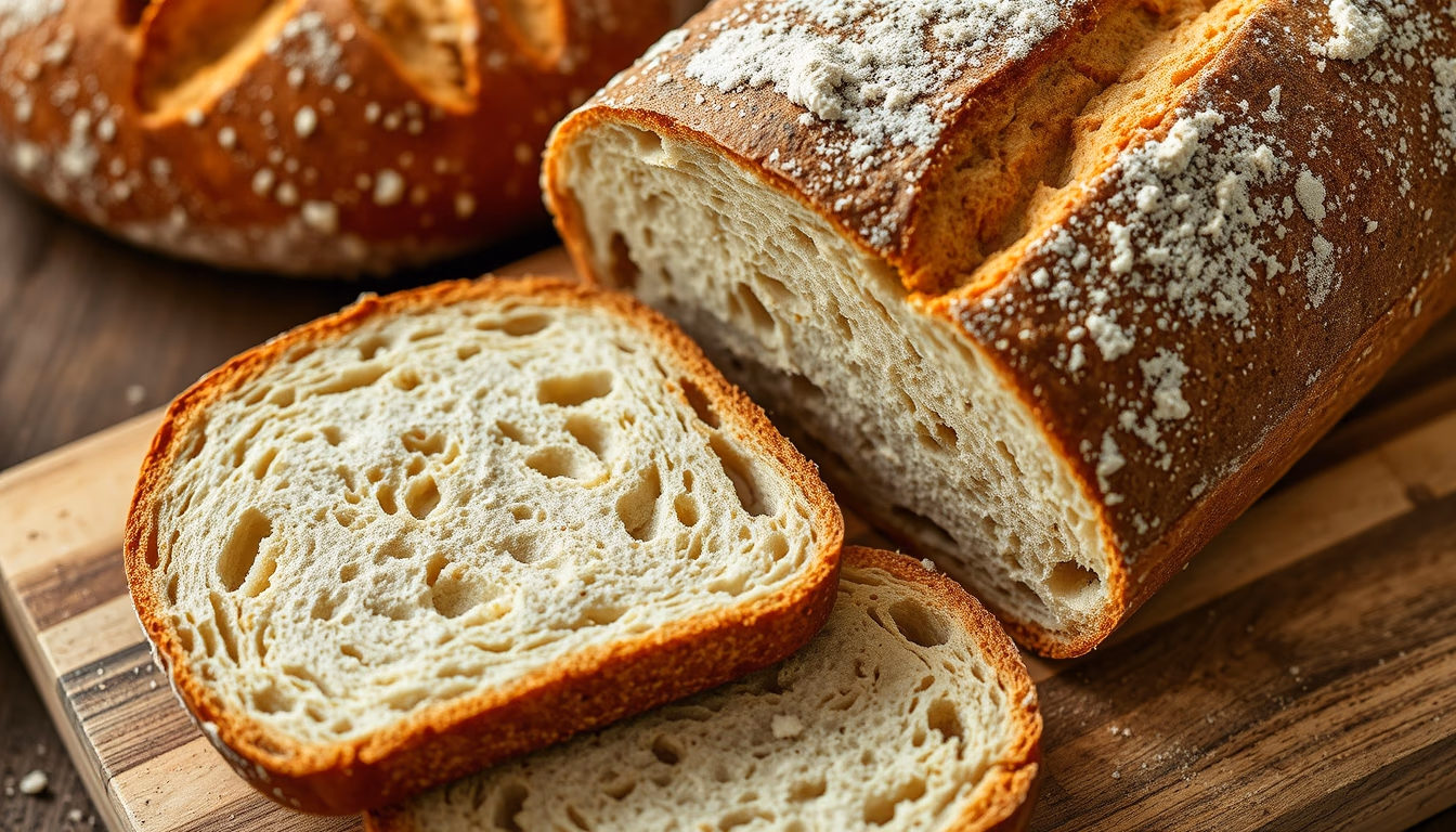 sourdough bread fresh in editorial style
