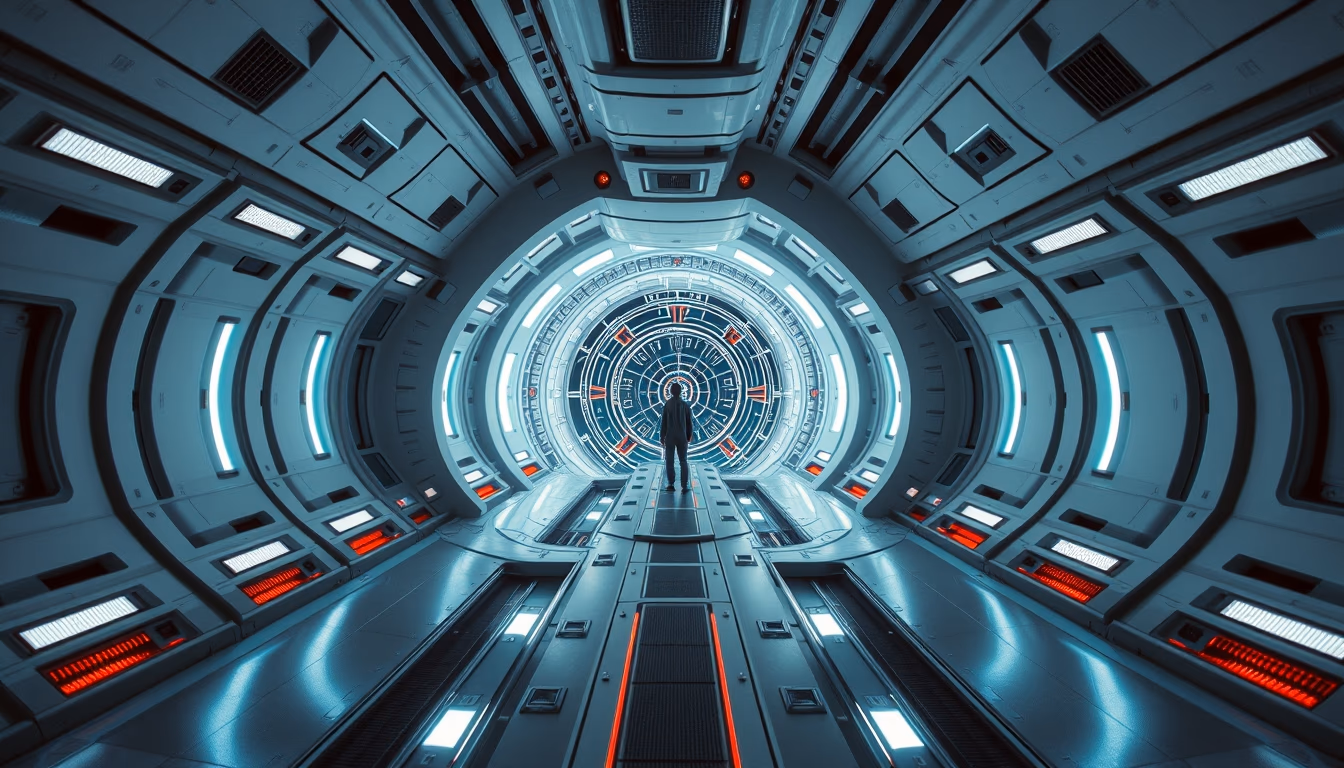 space station futuristic in editorial style