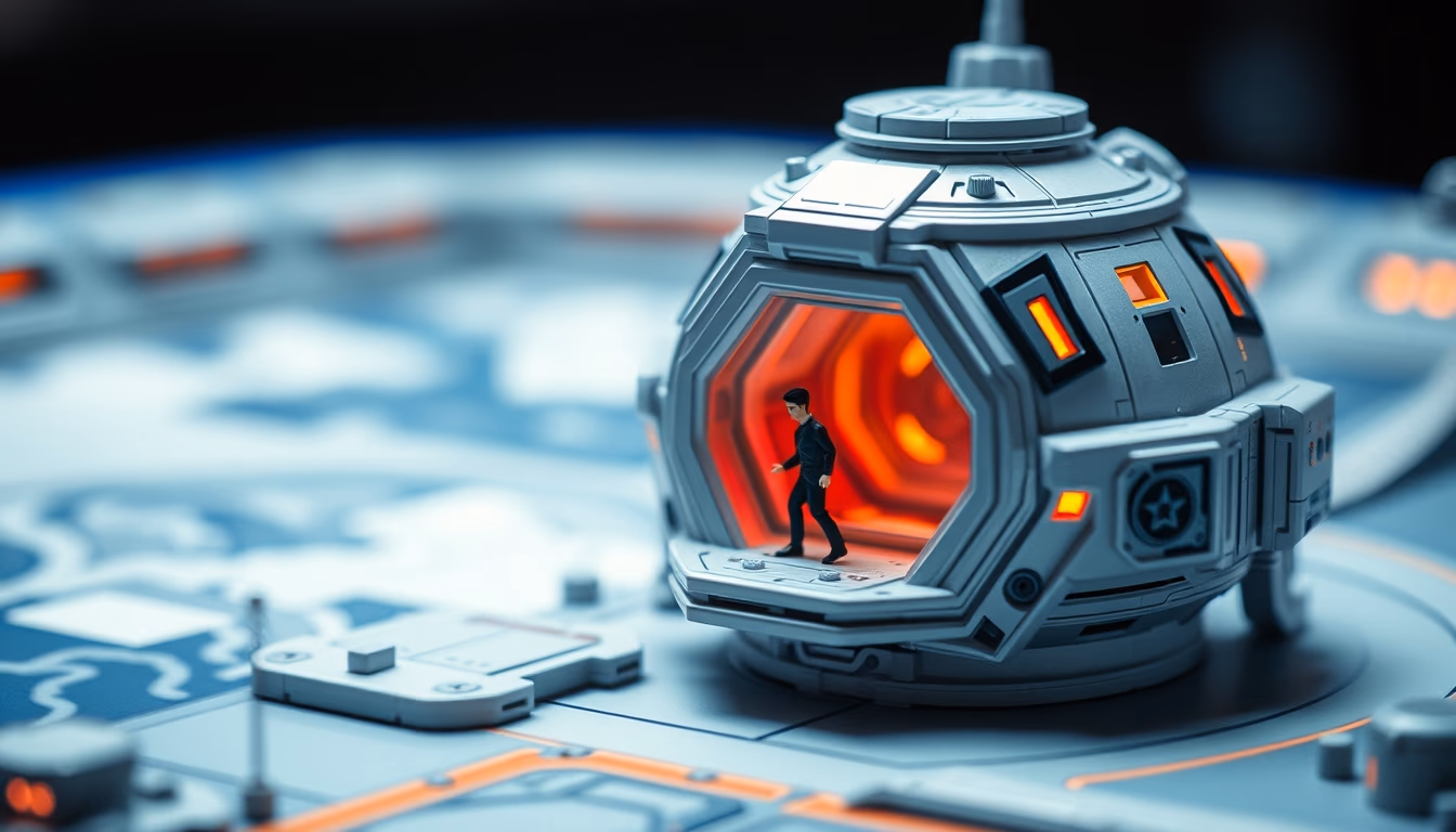 space station futuristic in editorial style