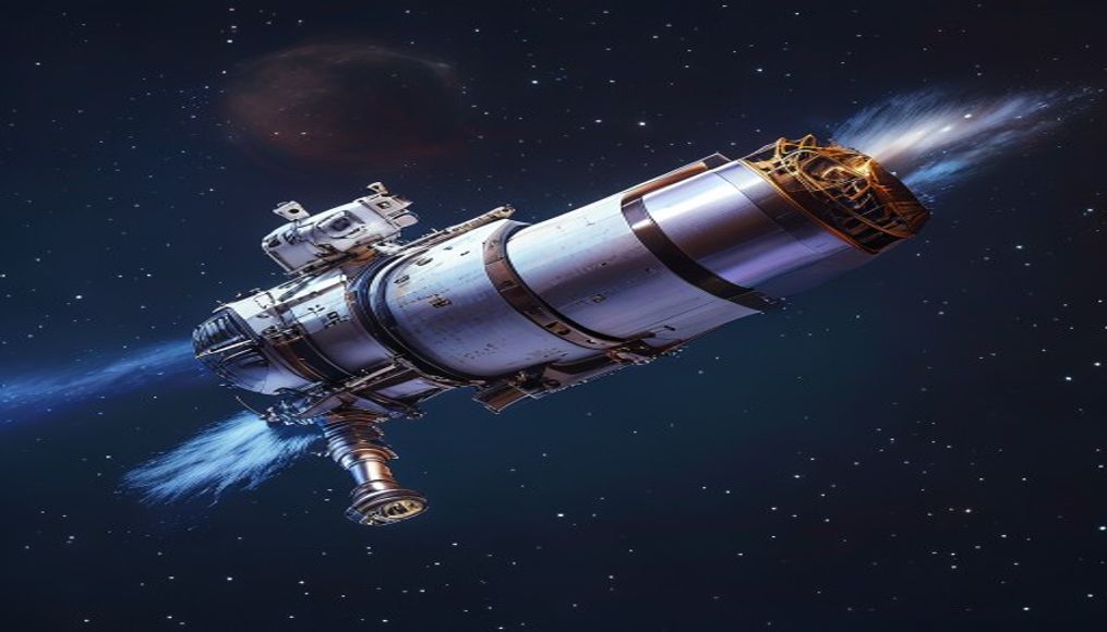 Space telescope hubble em estilo editorial