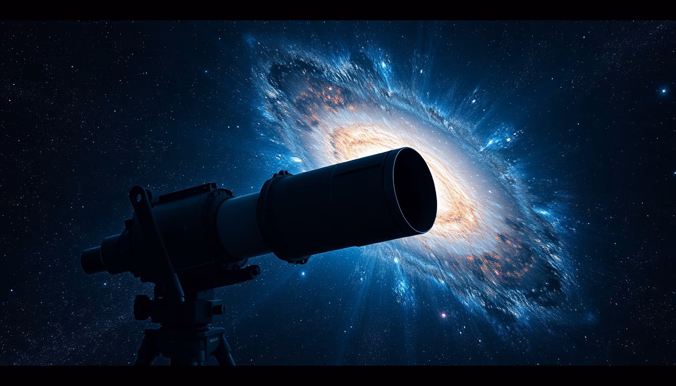 space telescope hubble in editorial style