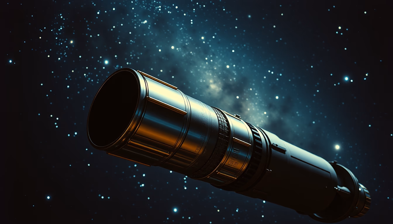 space telescope hubble photograph in editorial style