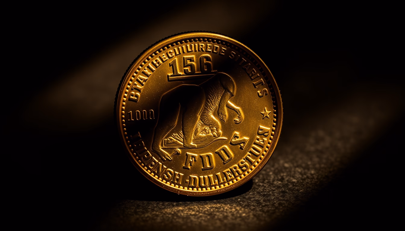 spanish doubloon gold in editorial style