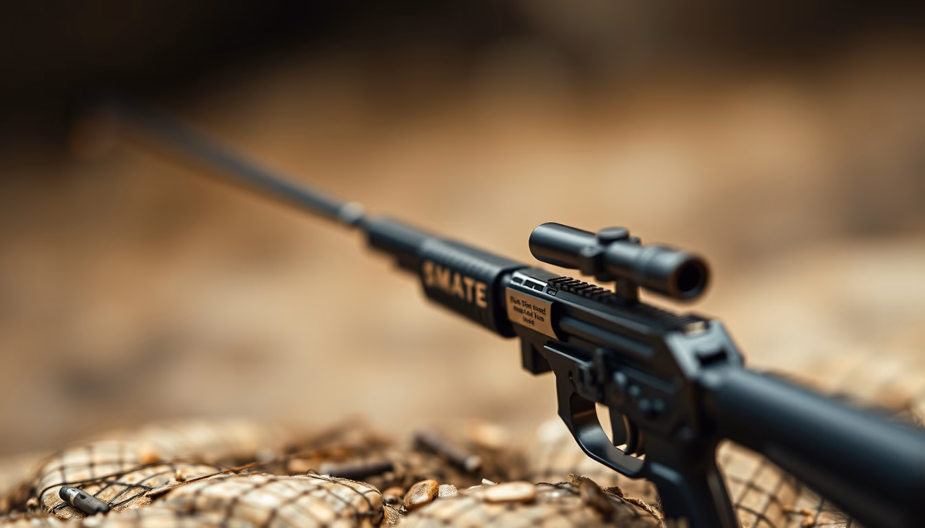 spear fishing gun in editorial style