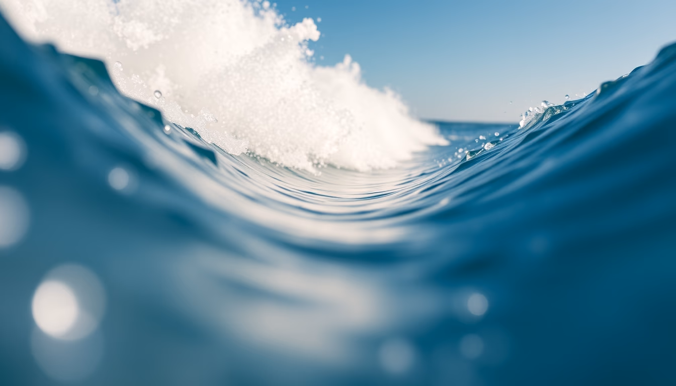 speedboat racing wave in editorial style