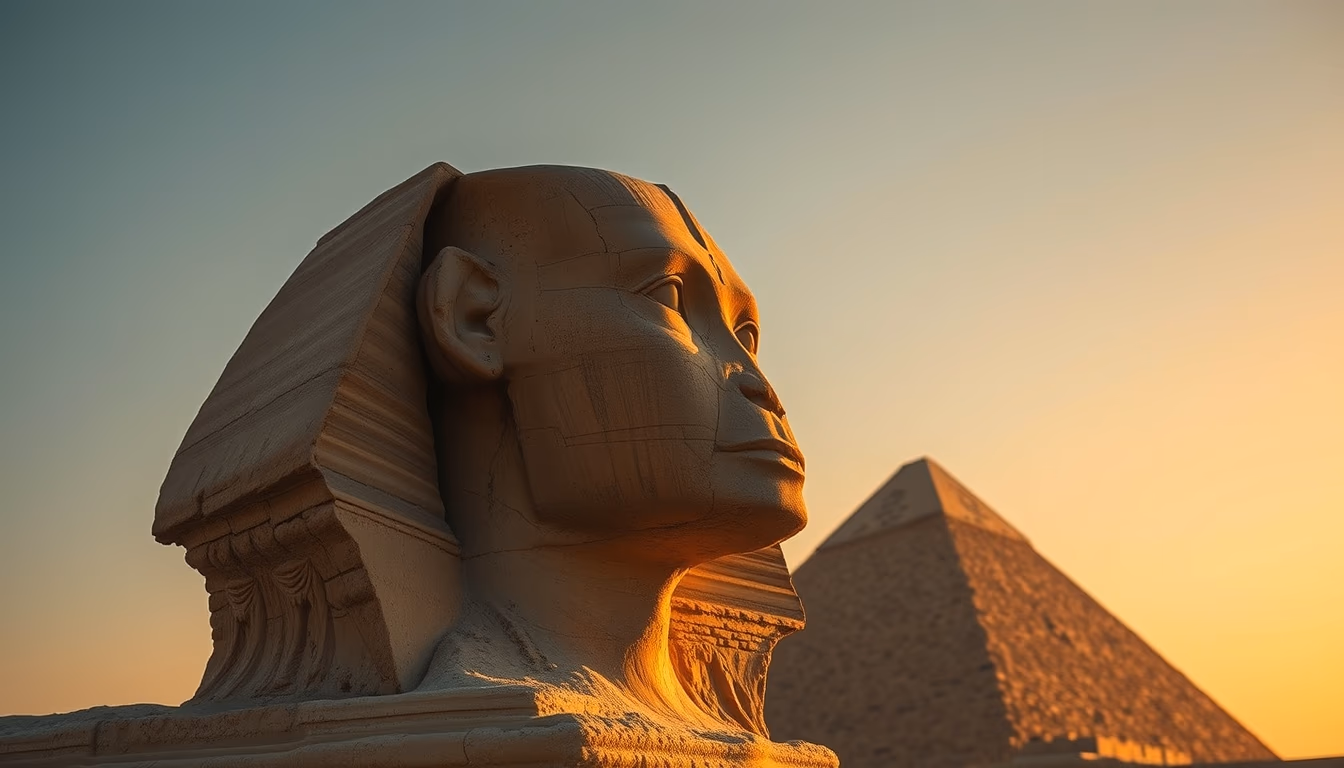 sphinx egypt face in editorial style