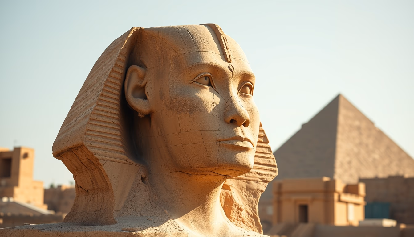sphinx egypt face in editorial style
