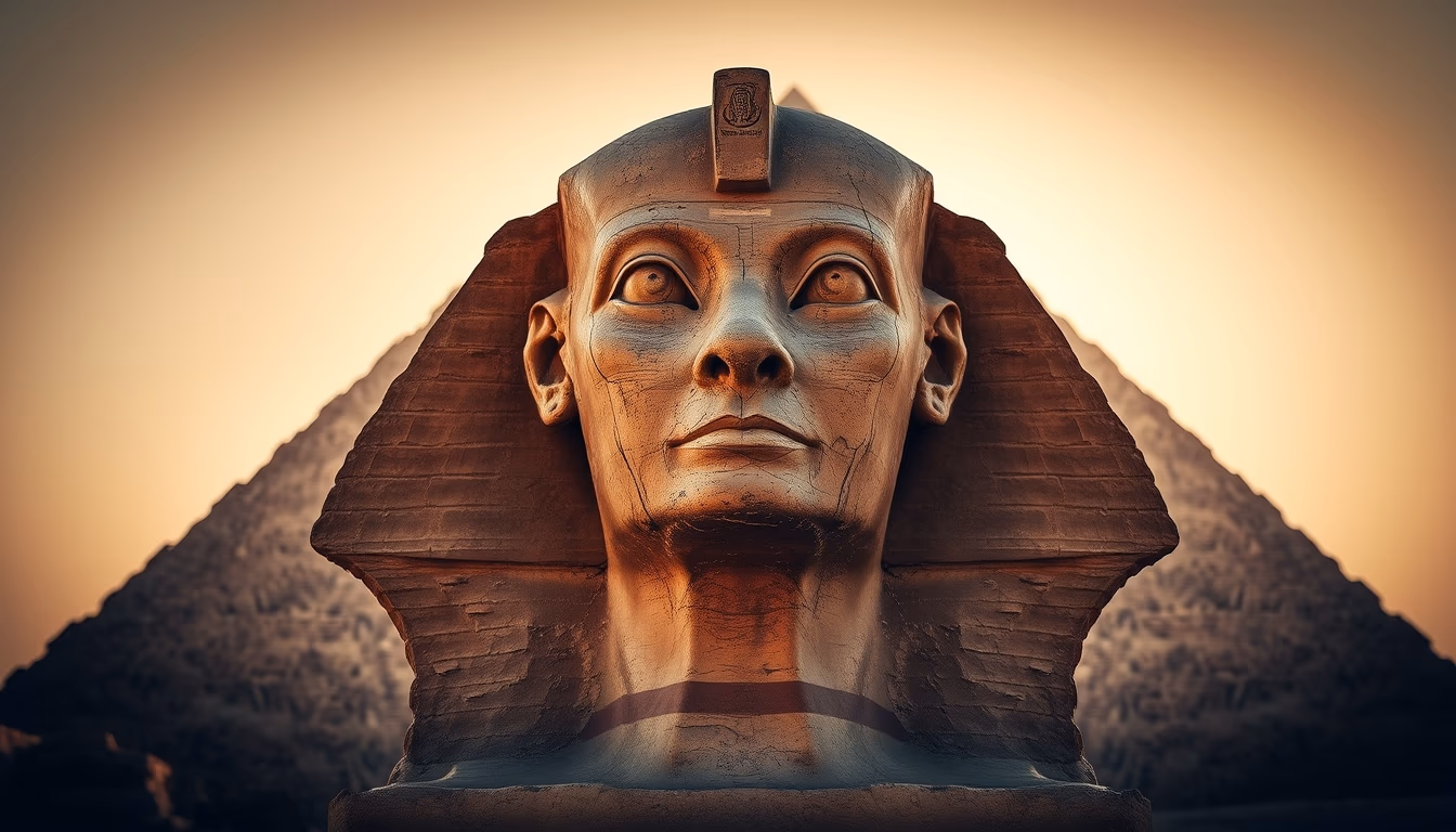 sphinx egypt face in editorial style