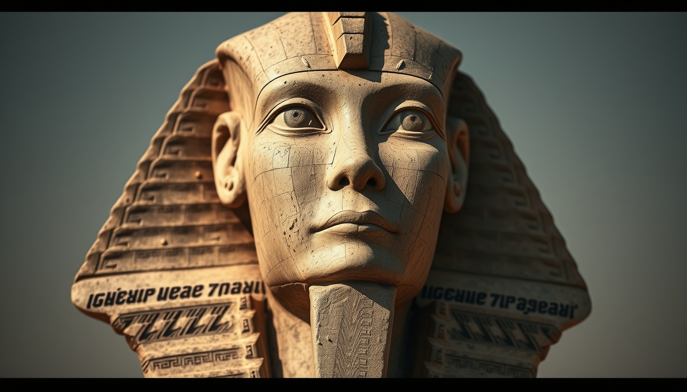 sphinx egypt face in editorial style